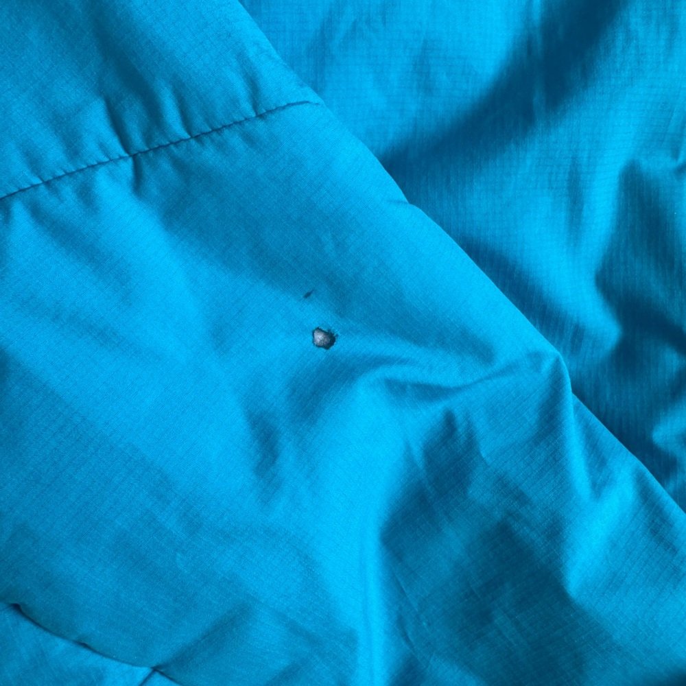 Patagonia Packable Puffer Jacket Outdoor Gorpcore Hiking Travel Turquoise Blue M - Picture 12 of 13